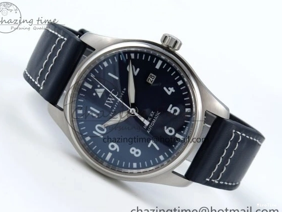 MIROTIME 0401 DailyWear Pilot Mark XX BLSF 1:1 Best Edition Blue Dial on Blue Leather Strap MIYOTA 7022